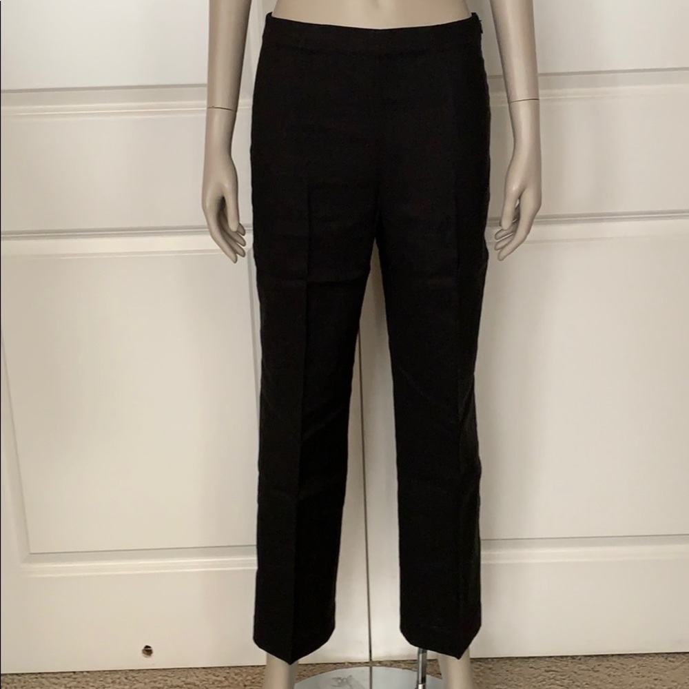 Banana Republic Stretch Black Linen Blend Pants